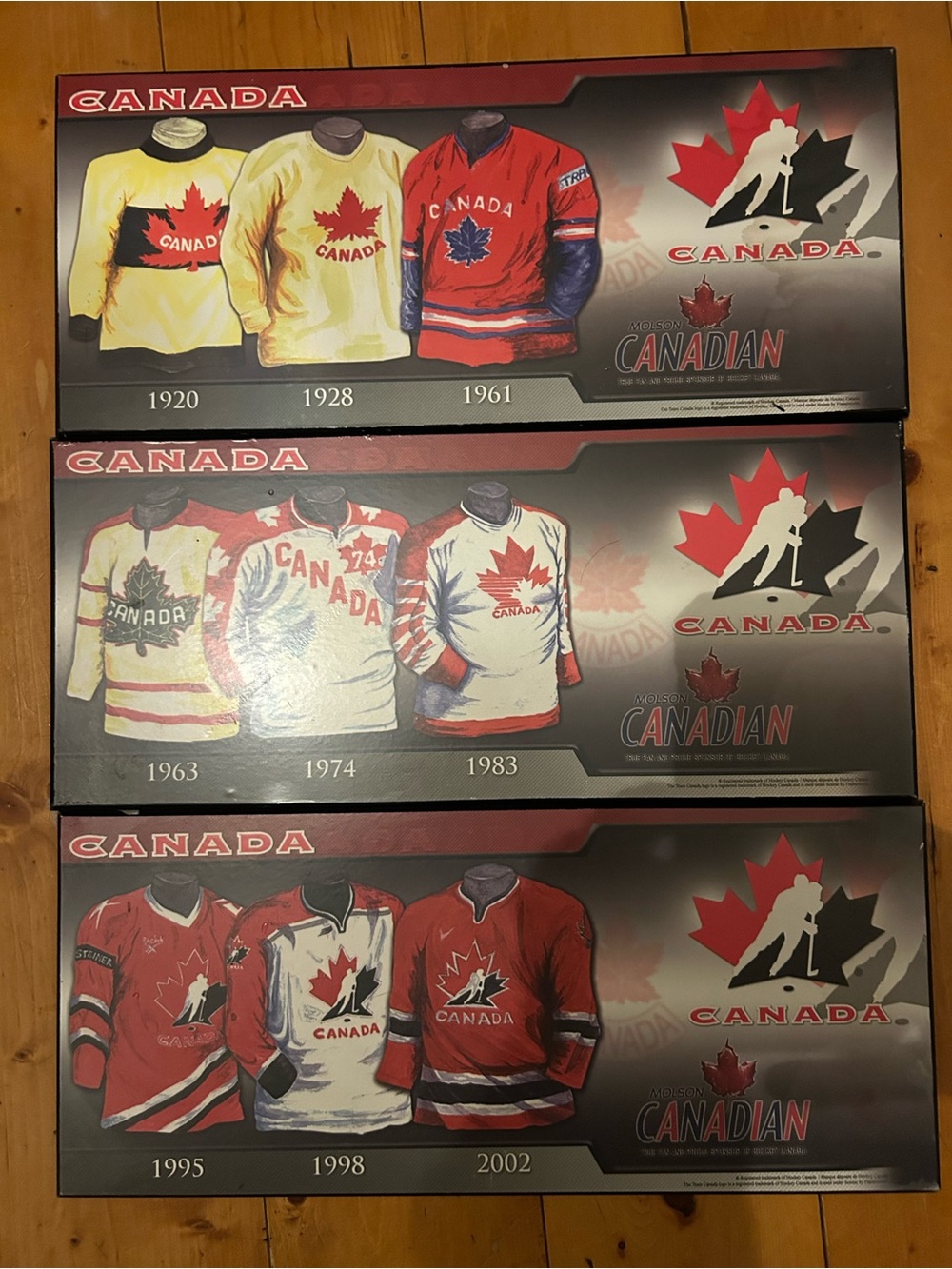 Team Canada Memorabilia - Jersey Plaque Set of 3